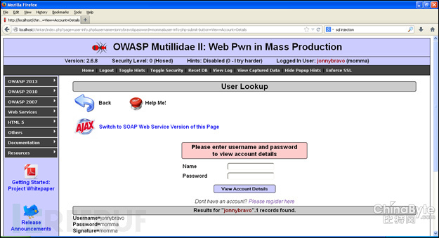 Web利用手工滲入測試——用SQLMap進(jìn)行SQL盲注測試