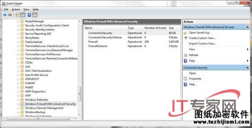 Windows 7中的事件查看器中的防火墻事件日志
